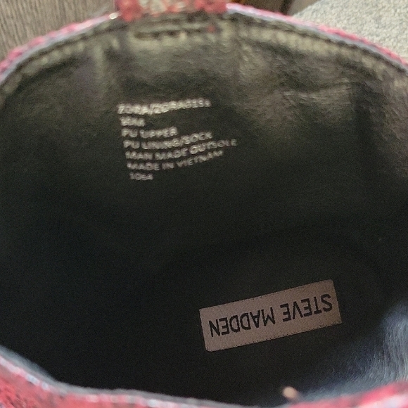 Steve Madden Ankle Boots with Snakeskin Texture Style Western,Rodeo Cowgirl Sz10 - Picture 6 of 8